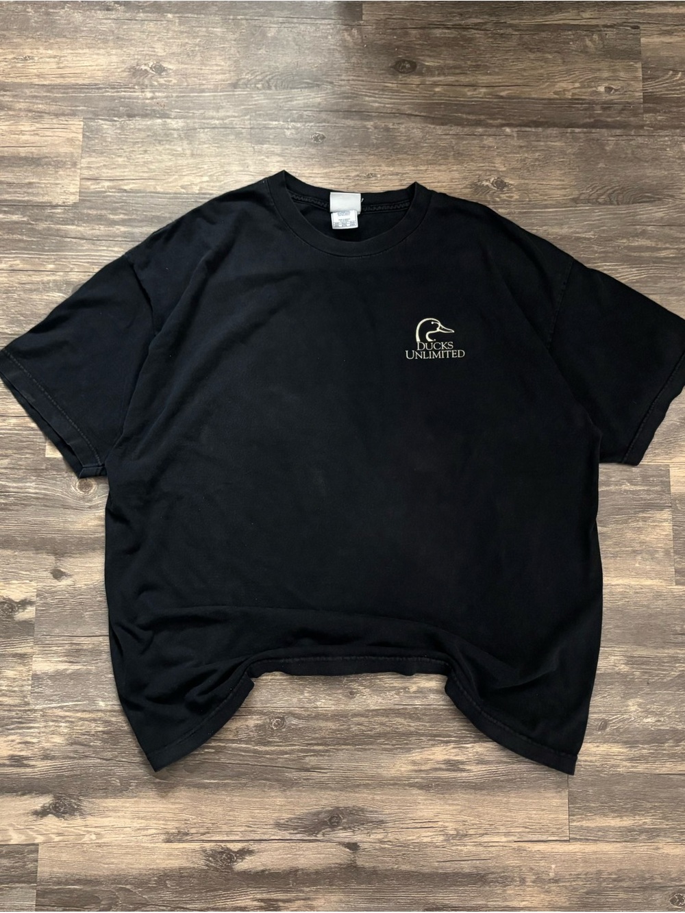 VTG Ducks Unlimited Men’s 2XL XXL Black T-Shirt Short Sleeve Graphic Tee Y2K